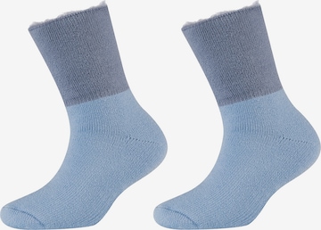camano Socks in Blue: front