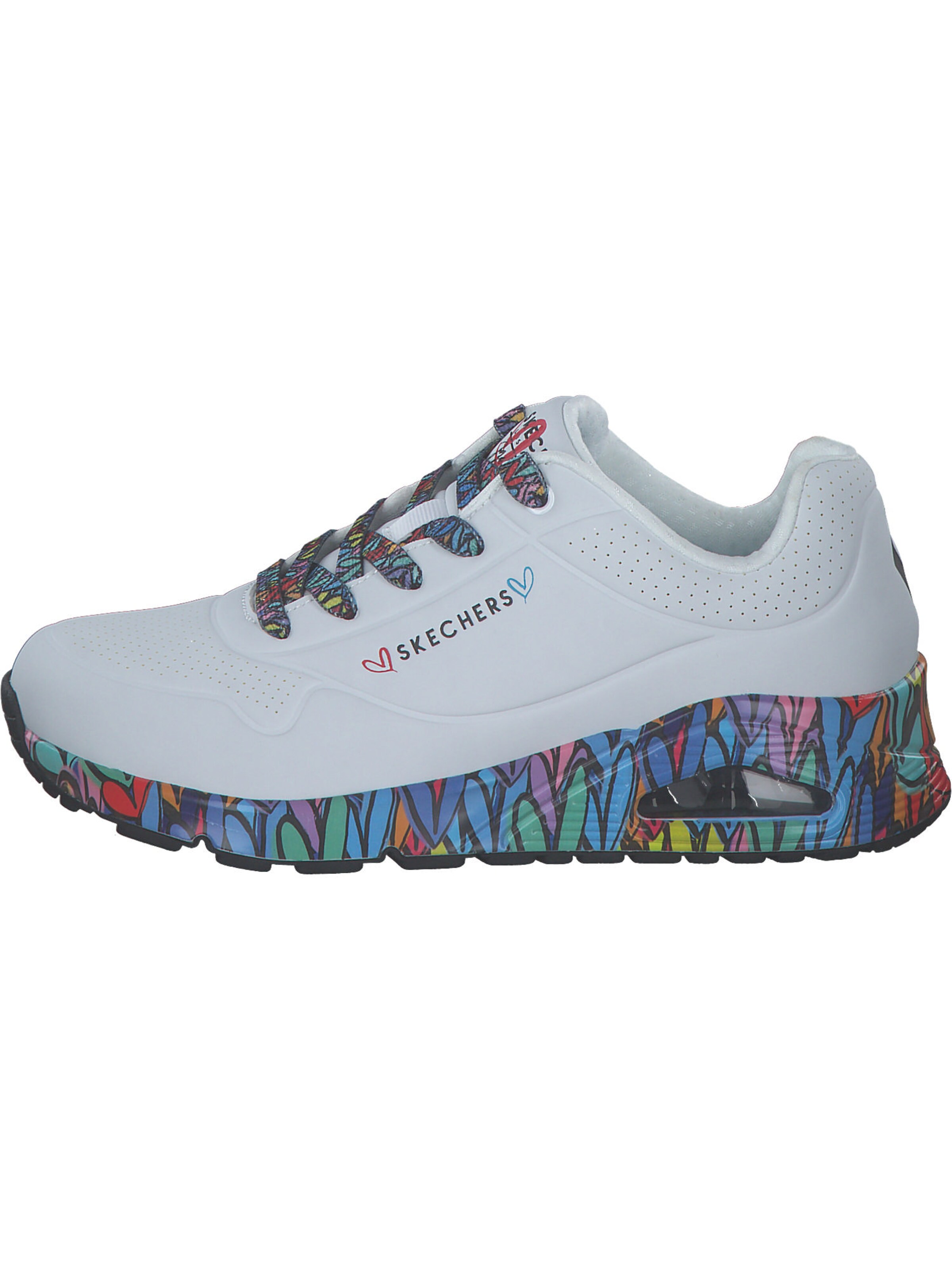 Baskets basses 'Uno - Ravaged Love' SKECHERS en blanc