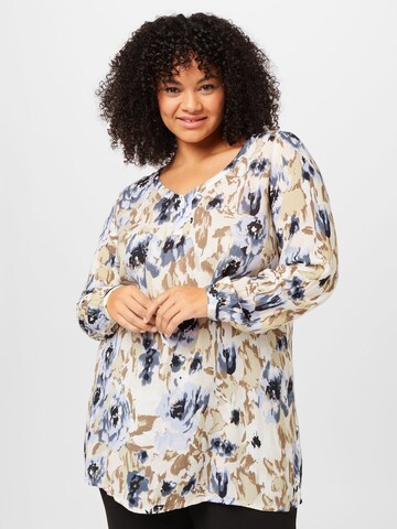 KAFFE CURVE Bluse in Beige: Vorderseite