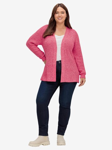 SHEEGO Knit Cardigan in Pink