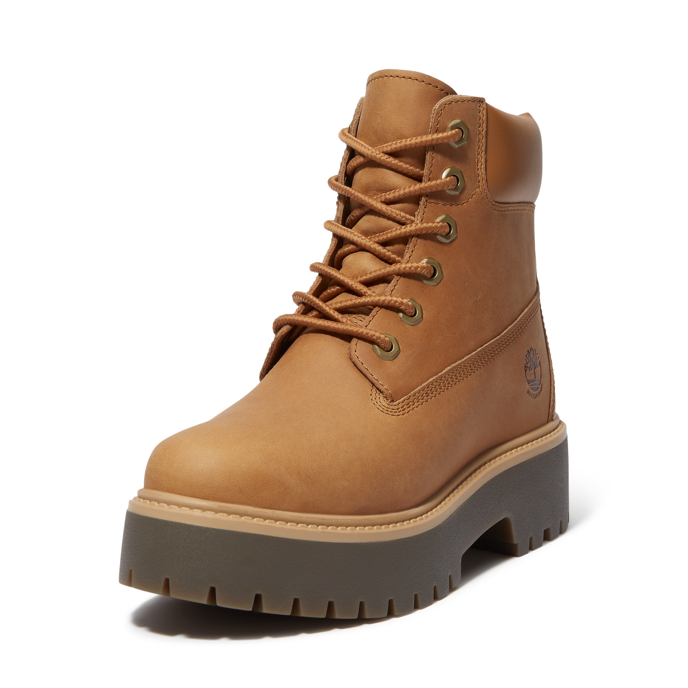 TIMBERLAND Lace-Up Ankle Boots in Brown: front