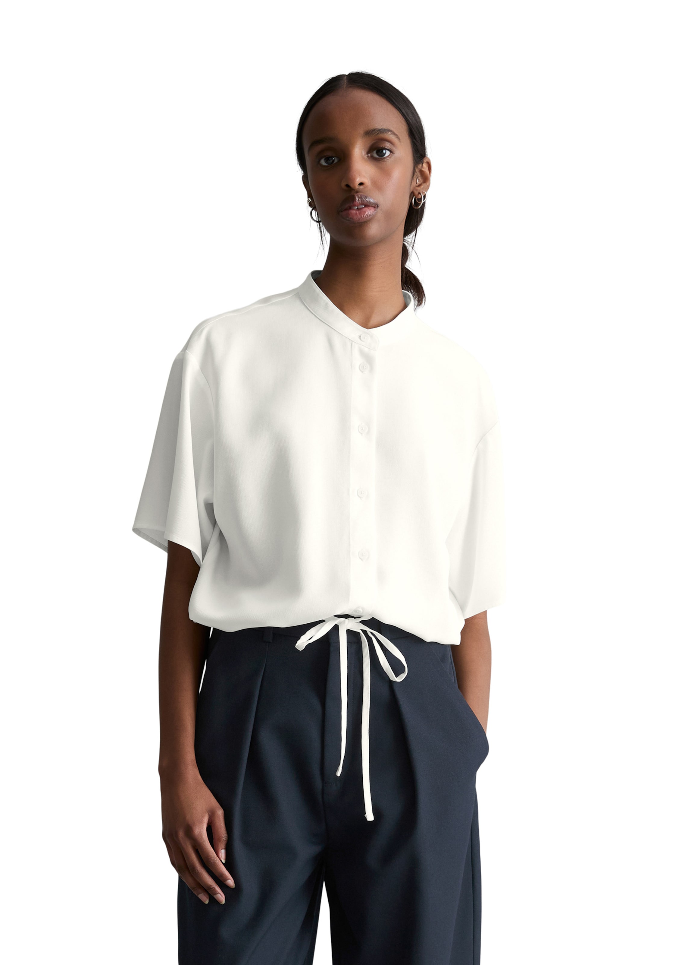 Marc O'Polo DENIM Bluse in Weiß: Vorderseite