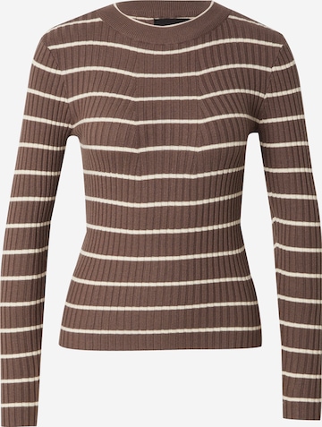 PIECES Пуловер 'PCCRISTA' в сиво: отпред