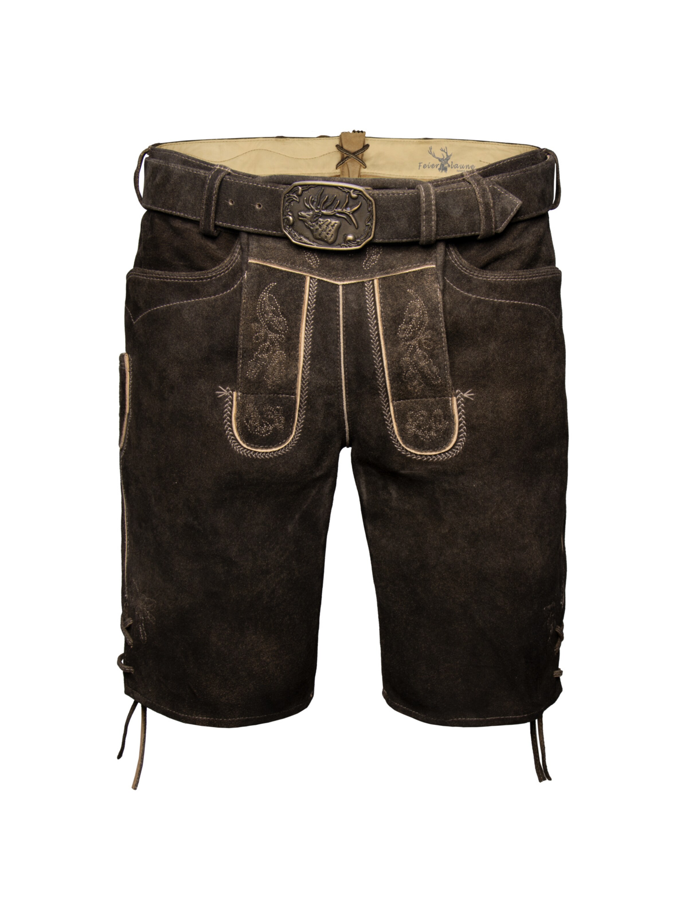 SPIETH & WENSKY - Regular Calças tradicionais 'Veit' em castanho: frente