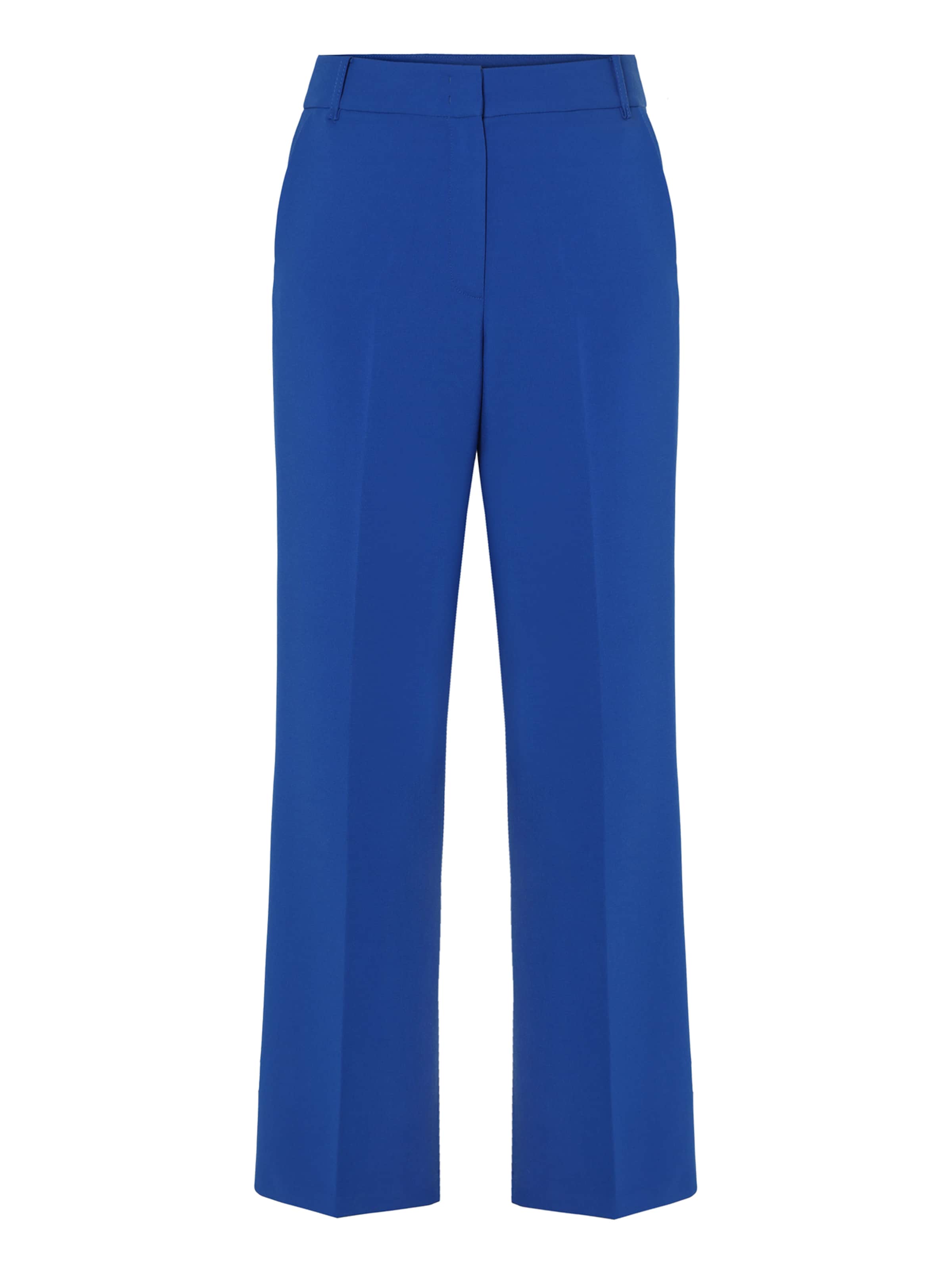 TATUUM - Perna larga Calças com vincos 'Zariana' em azul: frente