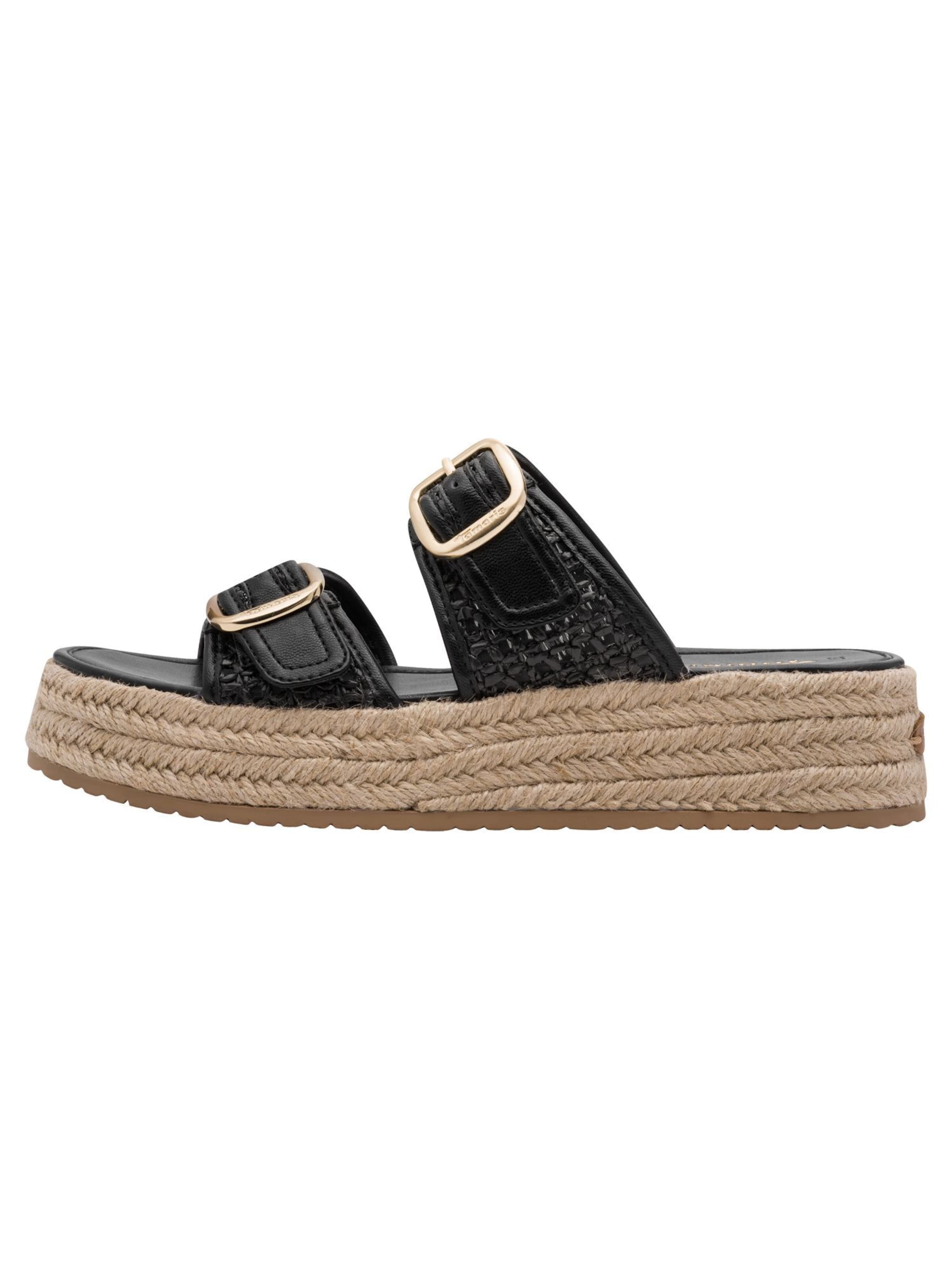 Mule Tamaris en noir : devant