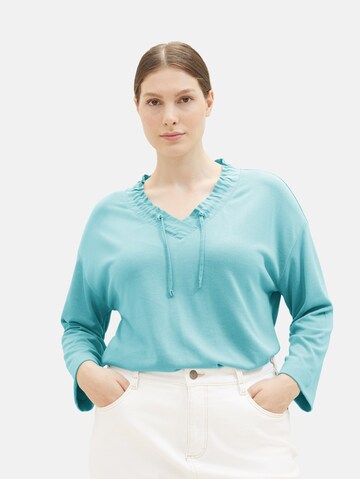 Tom Tailor Women + Shirt in Blau