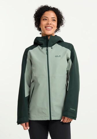 JACK WOLFSKIN Outdoor Jacket in Green: front