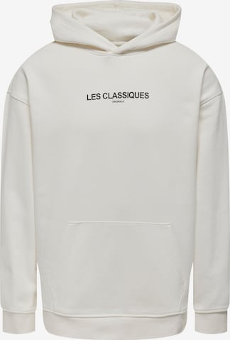 Only & Sons Sweatshirt in White: front