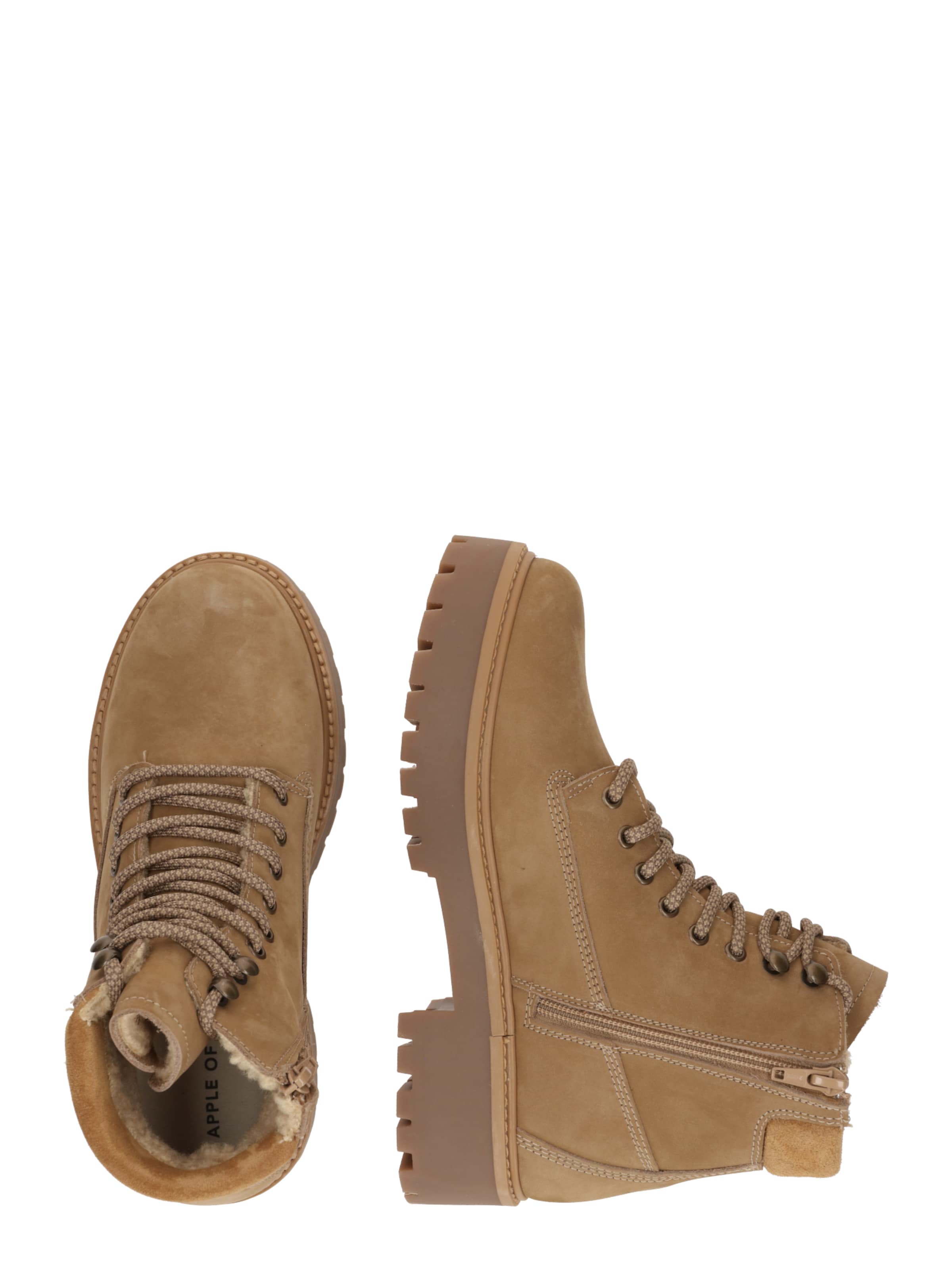 Apple of Eden Lace-up bootie 'FRANCES' in Brown