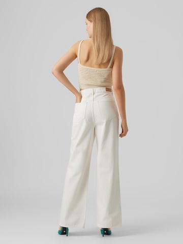 VERO MODA Wide leg Τζιν 'KATHY' σε λευκό