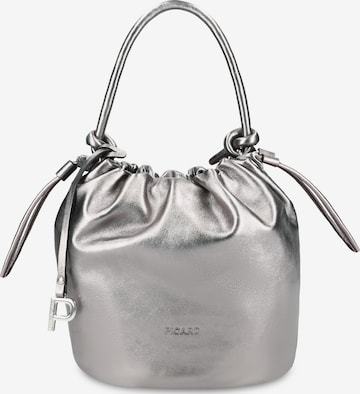 Picard Beuteltasche ' Dumpling Petite ' in Silber: Vorderseite