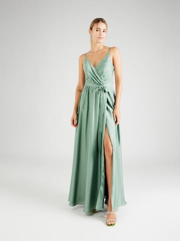 SWING - Vestido de noche en verde: frente