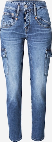 Herrlicher Tapered Cargo jeans 'Shyra' in Blue: front