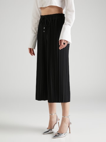 s.Oliver BLACK LABEL Wide leg Broek in Zwart: voorkant