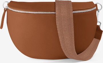 lePelou Fanny Pack 'MILA large' in Brown: front