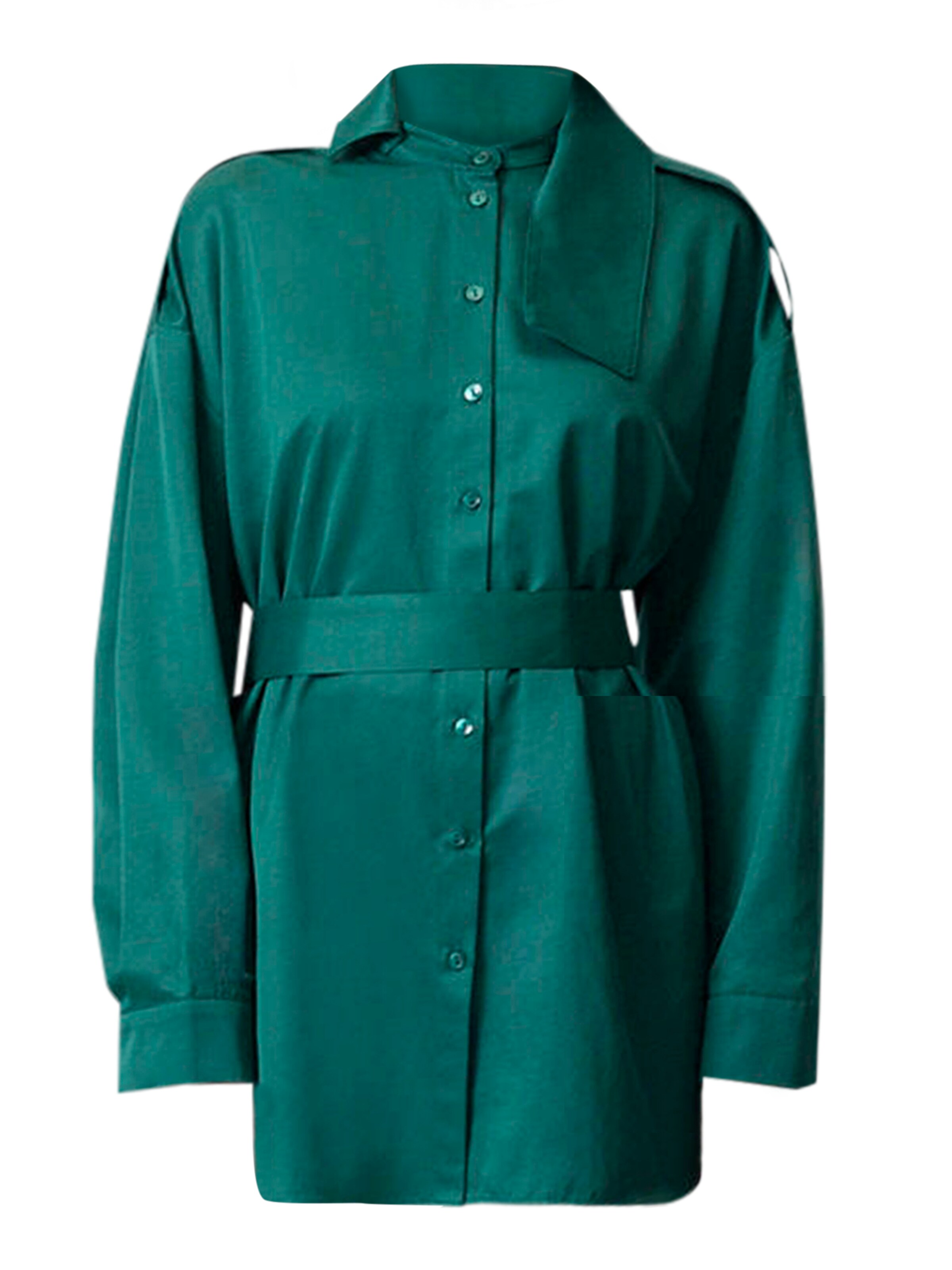 Touche Prive Blouse in Groen: voorkant