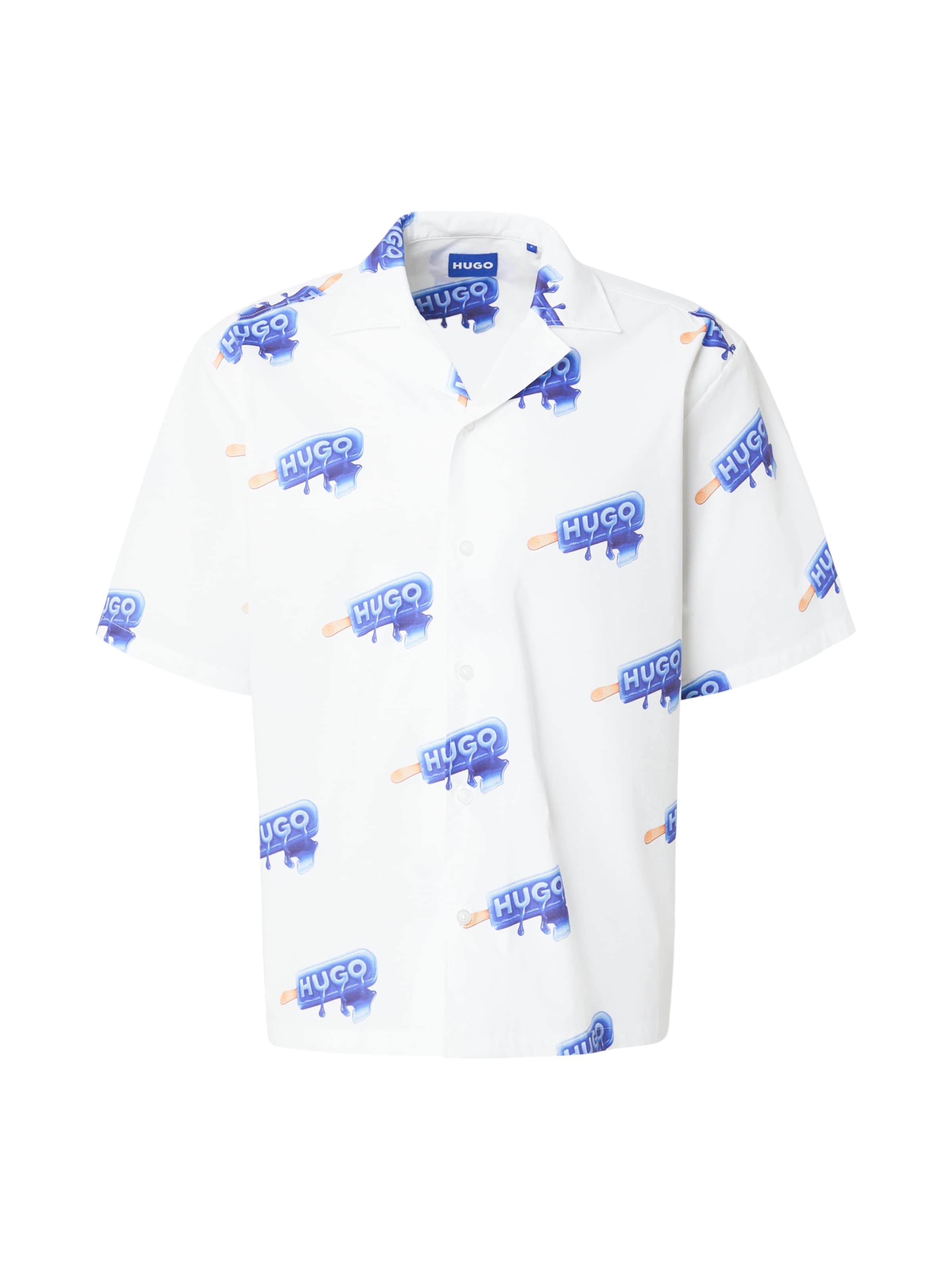 Marškiniai 'Eligino' iš HUGO, spalva – nebalintos drobės spalva / mėlyna / šviesiai mėlyna / balta, Prekių apžvalga