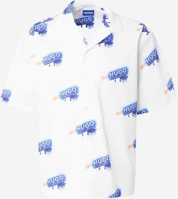 HUGO Comfort Fit Paita 'Eligino' värissä valkoinen: etupuoli