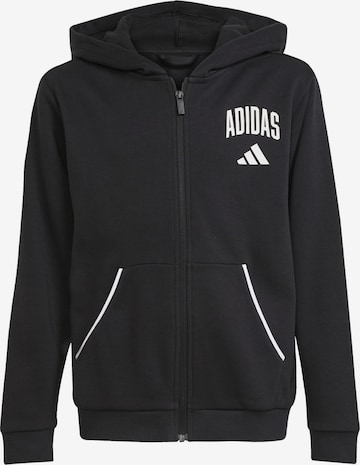 Veste de survêtement ADIDAS SPORTSWEAR en noir : devant