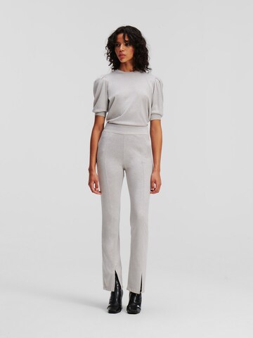 Coupe slim Pantalon ' Fashion Lurex Sweatpants ' Karl Lagerfeld en argent