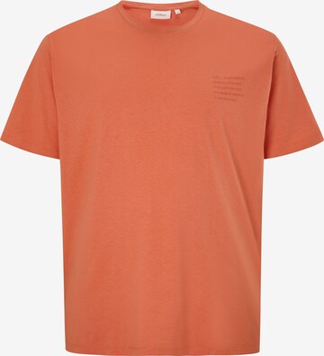 s.Oliver Men Big Sizes Shirt in Orange: front