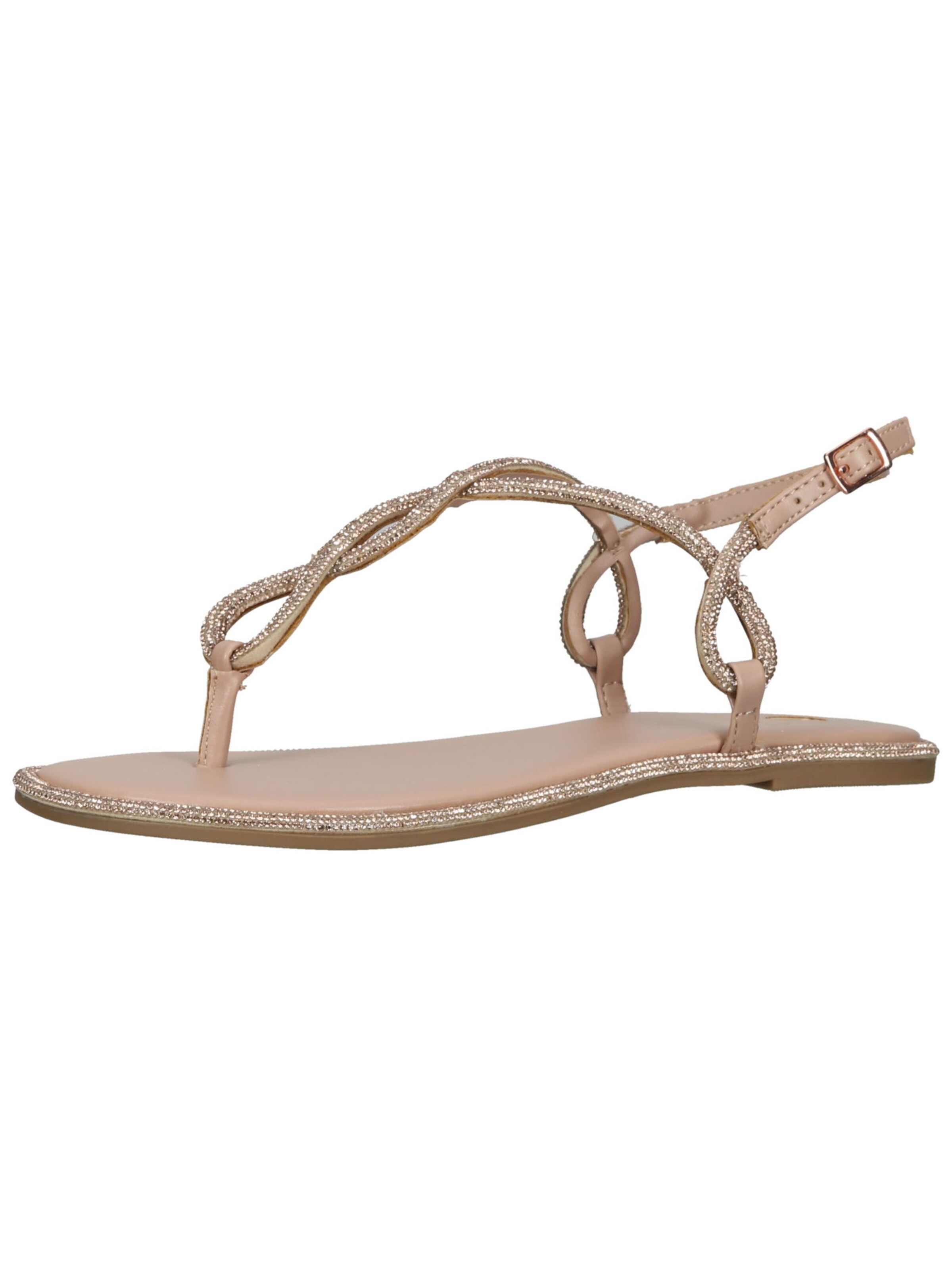 LA STRADA Teenslipper in Beige: voorkant