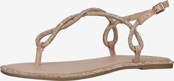 LA STRADA Teenslipper in Beige: voorkant