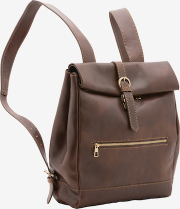 Sac à dos Viola Castellani en marron : devant