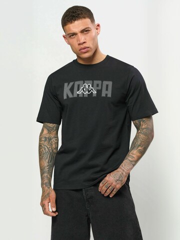 KAPPA - Regular Fit Top ' Logo Ialiso ' em preto: frente