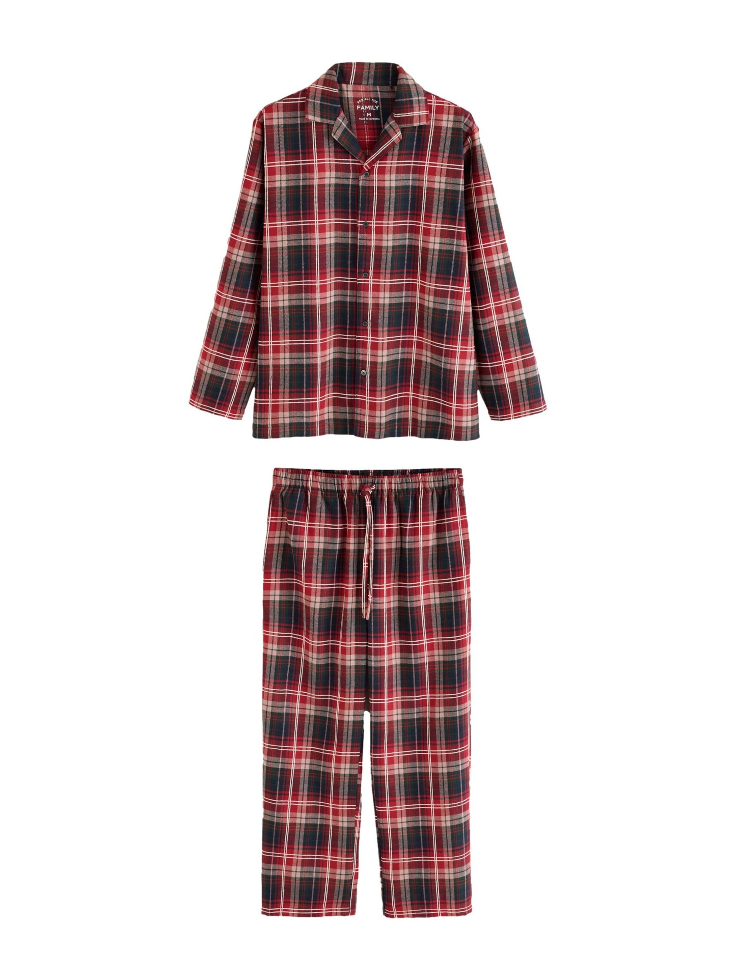 Pijama lungă de la Next pe roșu: față