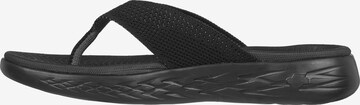 SKECHERS T-Bar Sandals in Black: front