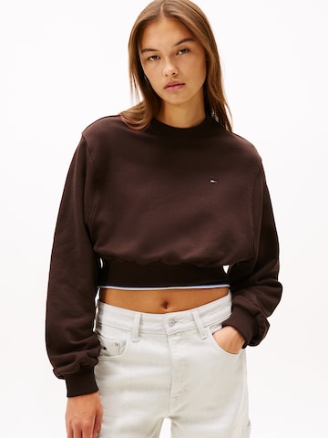 Tommy Jeans Bluzka sportowa w kolorze brązowy: przód