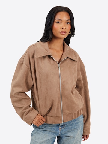 Veste mi-saison BRAVE SOUL en marron : devant