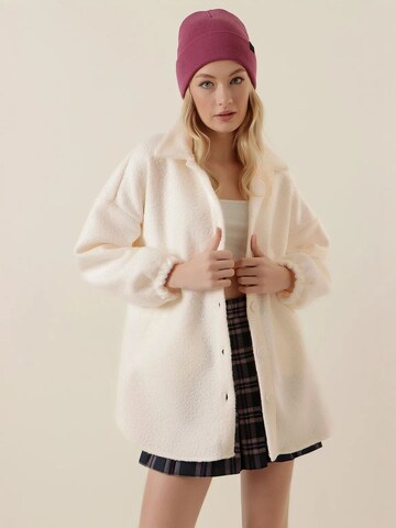 Veste en polaire Bigdart en beige : devant