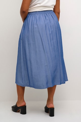 KAFFE CURVE Rok 'Nora' in Blauw