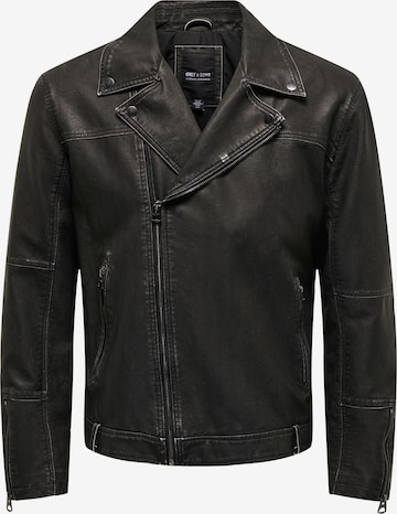 Veste mi-saison 'LEE' Only & Sons en noir : devant