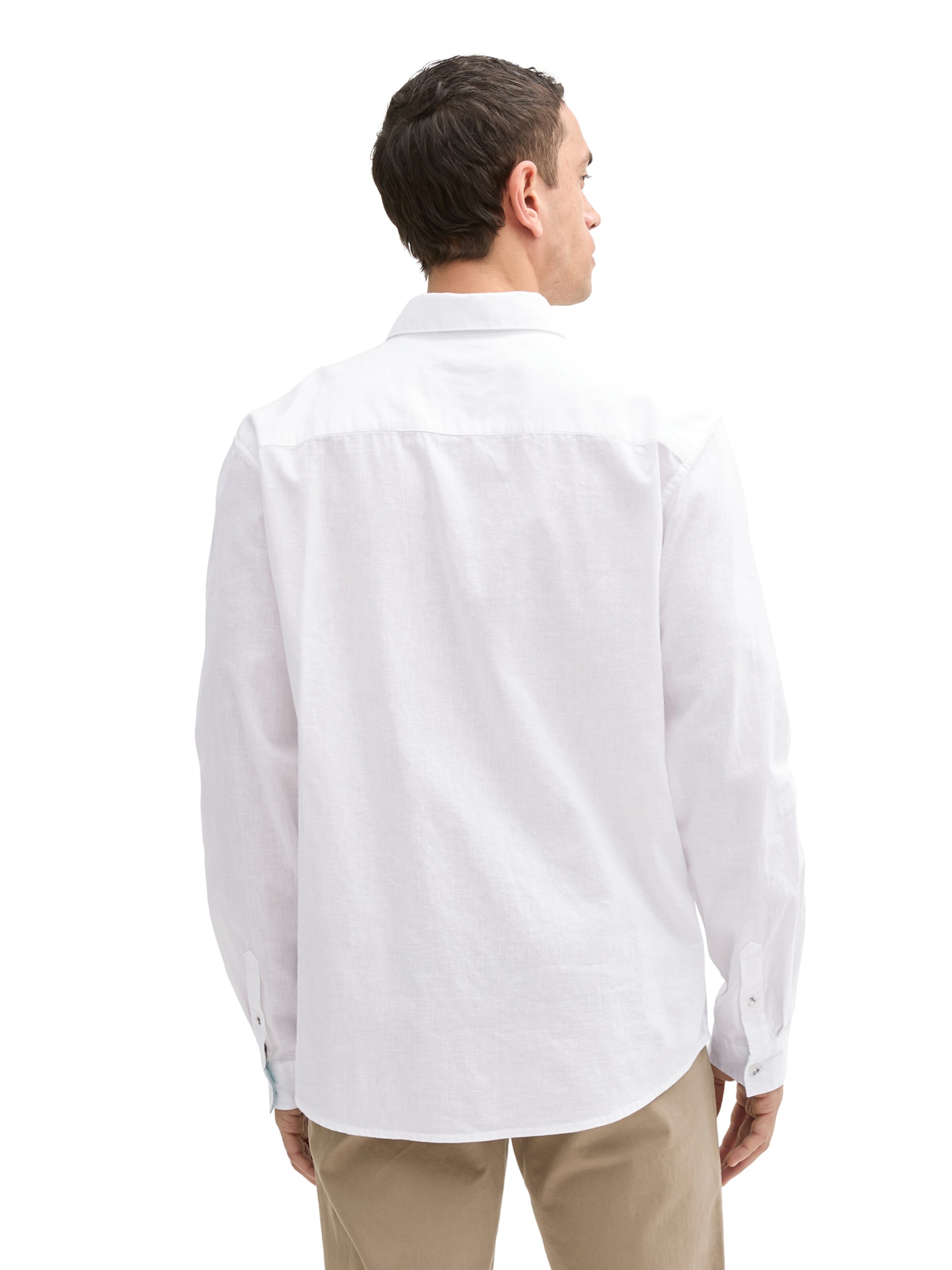 TOM TAILOR Regular Fit Skjorte i hvid