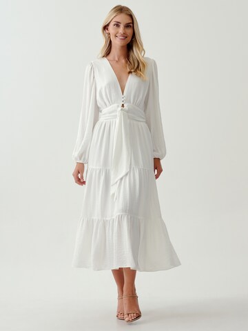 Abito 'AUORA' di Tussah in bianco: frontale