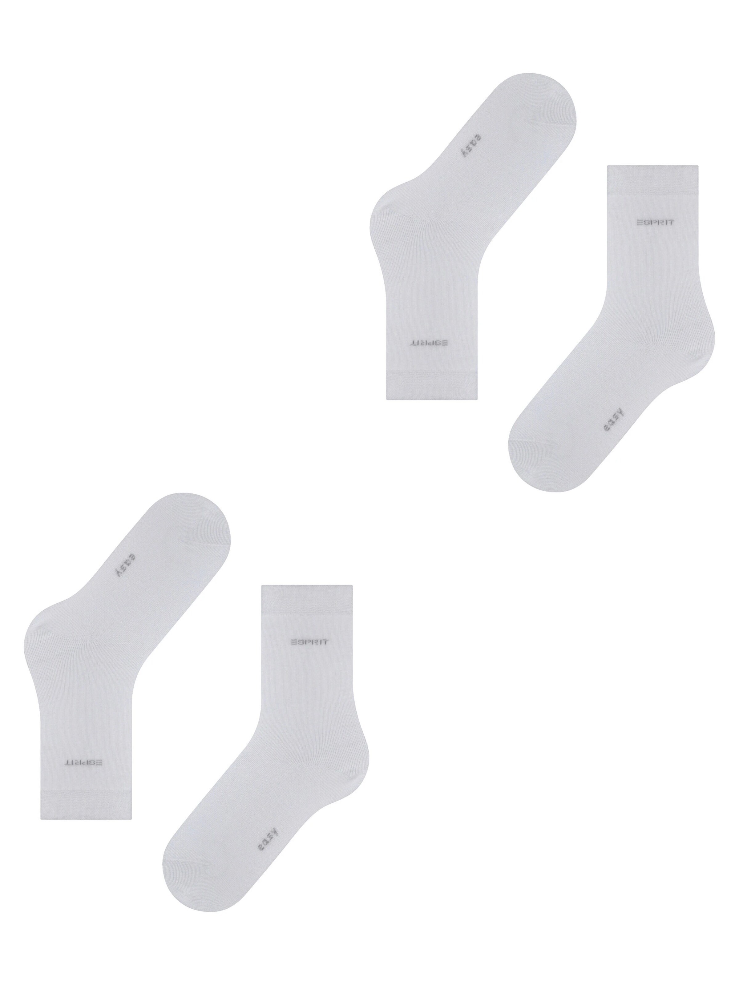 ESPRIT Socks 'Basic Easy 2-Pack' in White