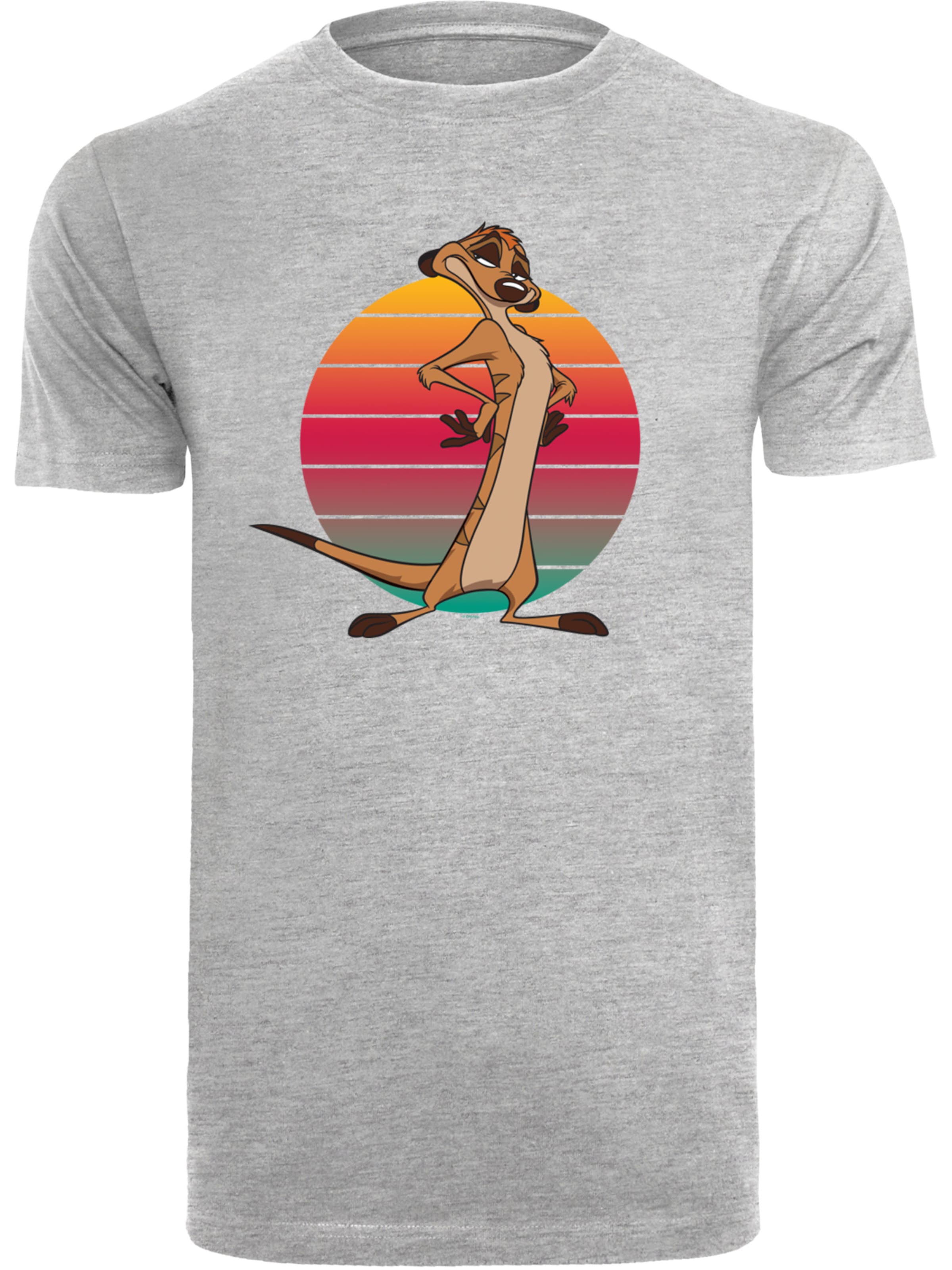 T-Shirt 'Disney König der Löwen Timon' F4NT4STIC en gris : devant