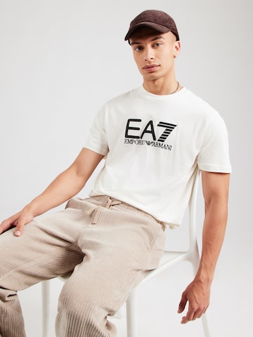 Tricou de la EA7 Emporio Armani pe bej: față