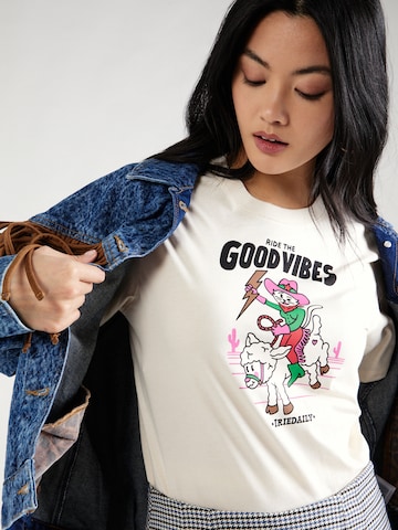 Iriedaily - Camisa 'Good Vibes' em branco