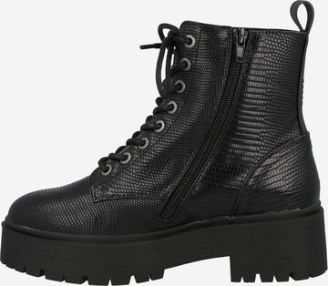 BULLBOXER Lace-Up Ankle Boots in Black