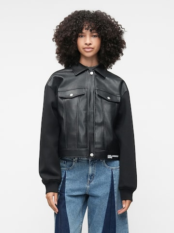 Geacă de primăvară-toamnă de la KARL LAGERFELD JEANS pe negru: față