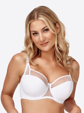 Azal T-shirt Bra 'Nikola' in White