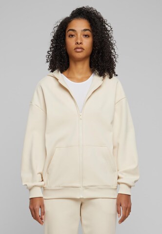 Urban Classics Кофта на молнии в Бежевый: спереди