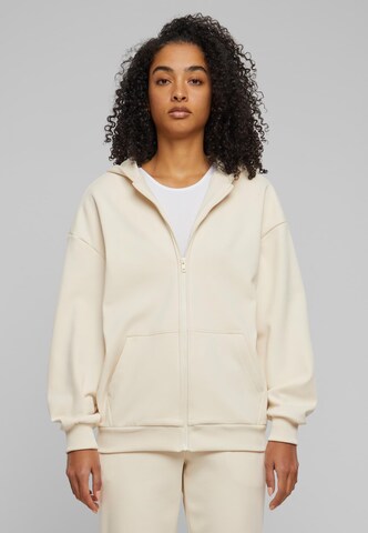 Veste de survêtement Urban Classics en beige : devant