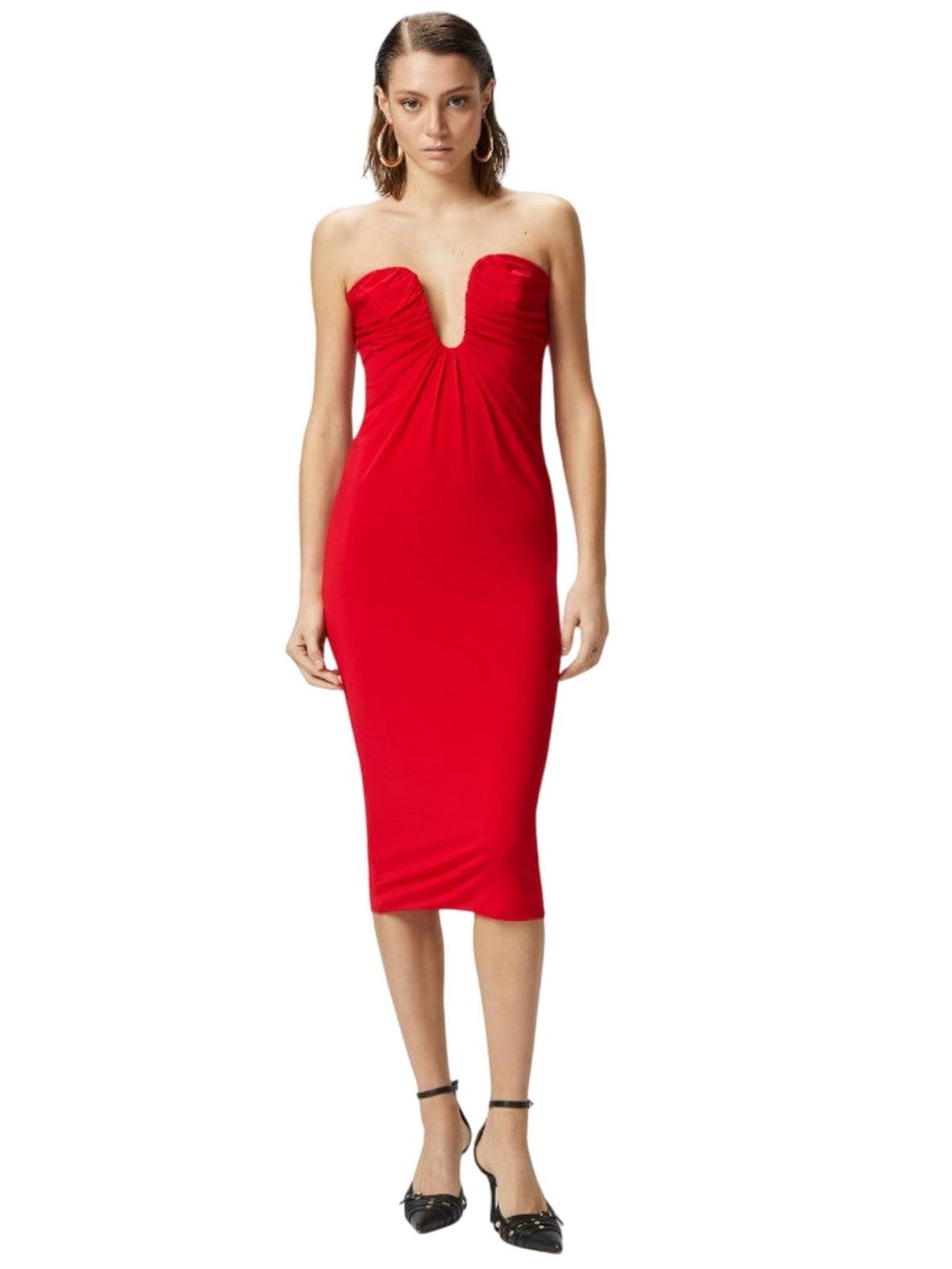 PINKO - Vestido de gala en rojo