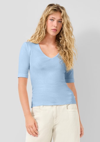 T-shirt QS en bleu : devant